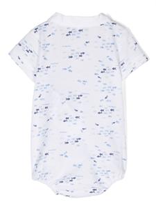 emporioarmanikids Emporio Armani Kids Katoenen bodysuit met vis-patroon - Wit