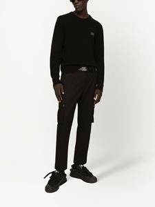 dolce&gabbana Dolce & Gabbana Trui van wol-kasjmier met logo label - Zwart