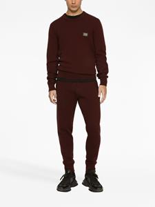 dolce&gabbana Dolce & Gabbana Trui met logoplakkaat - Rood