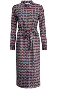 Vila Vizino zin v-neck ls tie dresslc dessin