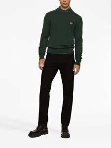 dolce&gabbana Dolce & Gabbana Trui met logoplakkaat - Groen