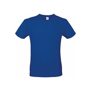 B&C Blauw basic grote maten t-shirt met ronde hals voor heren