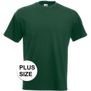 Fruit Of The Loom Grote maten basic donker groen t-shirt voor heren