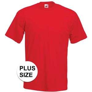 Fruit Of The Loom Grote maten basic rood t-shirt voor heren