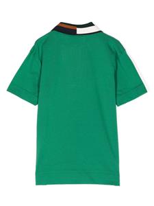 Burberry Kids Poloshirt met geborduurd logo - Groen
