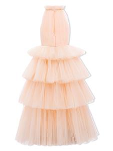 Tulleen Jurk met ruche - Roze