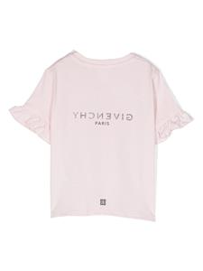 givenchykids Givenchy Kids T-shirt met ruches - Roze