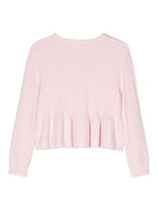 givenchykids Givenchy Kids T-shirt met logo jacquard - Roze