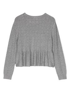 givenchykids Givenchy Kids T-shirt met logo jacquard - Grijs