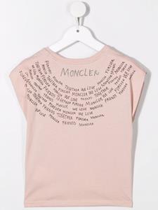 Moncler Enfant T-shirt met tekst - Roze