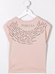 monclerenfant Moncler Enfant T-shirt met tekst - Roze