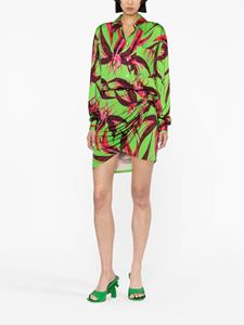 Louisa Ballou Mini-rok met bloemenprint - Groen