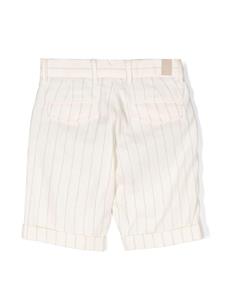 eleventykids Eleventy Kids Gestreepte shorts - Beige