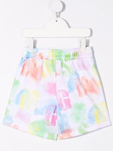 msgmkids MSGM Kids Trainingsshorts met logoprint - Wit