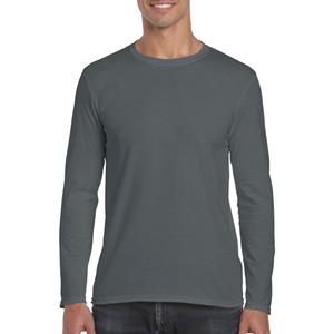 Gildan Basics t-shirt met lange mouwen - Antraciet - Herenkleding - Katoen/polyester - Dubbel gestik -