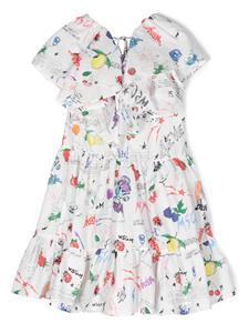 msgmkids MSGM Kids Handgeverfde jurk - Wit