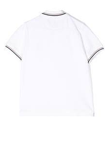brunellocucinellikids Brunello Cucinelli Kids Poloshirt met geborduurd logo - Wit
