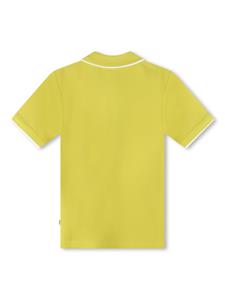 BOSS Kidswear Poloshirt met logoprint - Geel