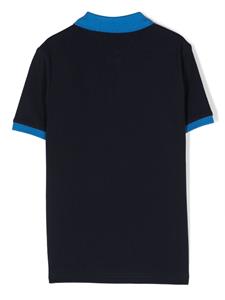 BOSS Kidswear Poloshirt met logoprint - Blauw