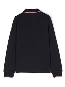 monclerenfant Moncler Enfant Poloshirt met logopatch - Blauw