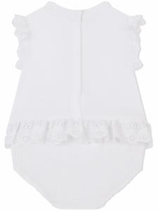 dolce&gabbanakids Dolce & Gabbana Kids Broderie anglaise popeline romper - Wit