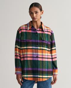 Gant Blusenshirt REL CHECKED OVER SHIRT, EVENING BLUE