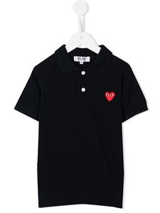 commedesgarçonsplaykids Comme Des Garçons Play Kids geborduurde hartpolo - Blauw