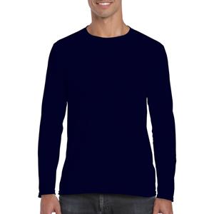 Gildan Basics t-shirt met lange mouwen - Donkerblauw - Herenkleding - Katoen/polyester - Dubbel gest -