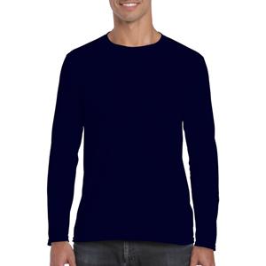 Gildan Basic heren t-shirt navy met lange mouwen -