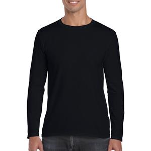 Gildan Basics t-shirt met lange mouwen - Zwart - Herenkleding - Katoen/polyester - Dubbel gestikt -