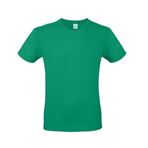 B&C Set van 2x stuks groen basic t-shirt met ronde hals voor heren