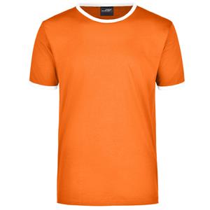 James & Nicholson Oranje met wit heren t-shirt -