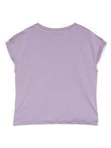 monclerenfant Moncler Enfant T-shirt met geborduurd logo - Paars