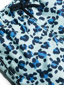 Vilebrequin Kids Zwembroek met luipaardprint - Blauw