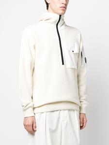 c.p.company C.P. Company Sweater met halve rits - Wit