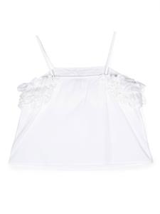 missblumarine Miss Blumarine T-shirt met ruche-detail - Wit