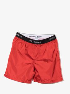 dolce&gabbanakids Dolce & Gabbana Kids Zwembroek met logoband - Rood
