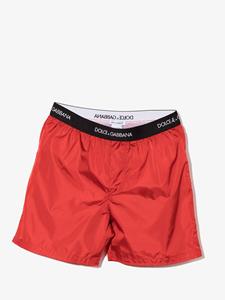 Dolce & Gabbana Kids Zwembroek met logoband - Rood