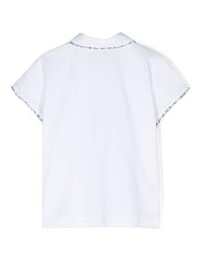 Il Gufo Poloshirt met bloemenprint - Wit