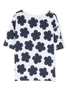kenzokids Kenzo Kids T-shirt met bloemenprint - Wit