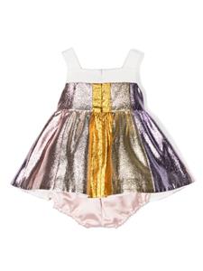 huckleboneslondon Hucklebones London Jurk met metallic-effect
