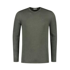 Purewhite Essentials Garment Dye Knit Sweater Heren Army Green - 