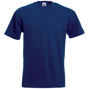 Fruit Of The Loom Set van 2x stuks basic navy blauw t-shirt voor heren