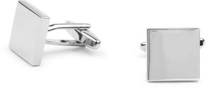 Manchetknopen Suitable Manchetknoop Vierkant Glad Zilver