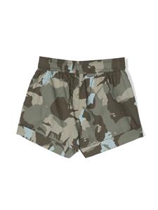 aspesikids Aspesi Kids Shorts met camouflageprint - Groen