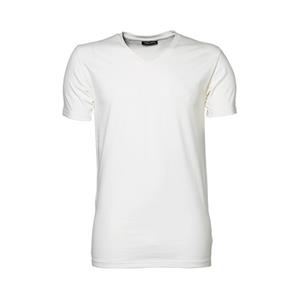 Teejays Wit stretch shirt met V-hals -