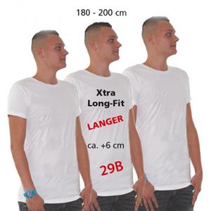 Logostar Set van 2x stuks extra lang t-shirts wit heren - ondershirts 100% katoen, maat: -