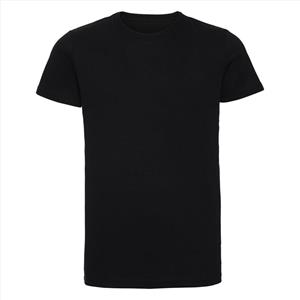 Russell Set van 2x stuks basic ronde hals t-shirt vintage washed zwart voor heren