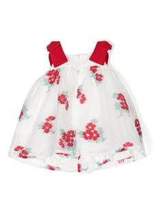 huckleboneslondon Hucklebones London Jurk met bloemenprint - Wit