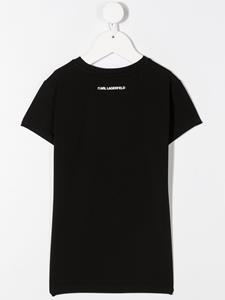 karllagerfeldkids Karl Lagerfeld Kids T-shirt met logoprint - Zwart